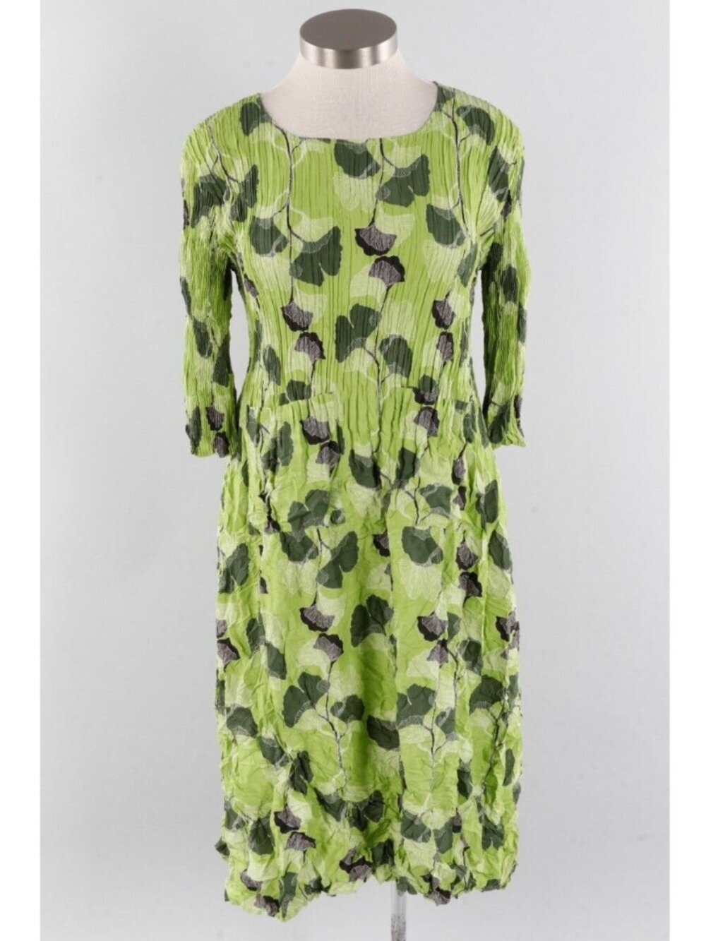 Alquema Smash Dress Crinkle Green Lime Gingko Size 1 US 6 8